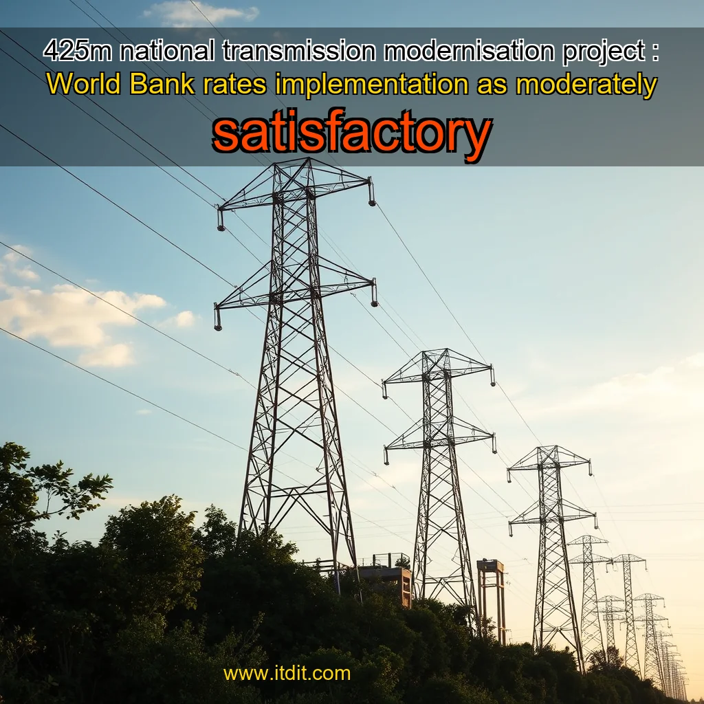 Read more about the article 425m national transmission modernisation project : World Bank rates implementation as moderately satisfactory