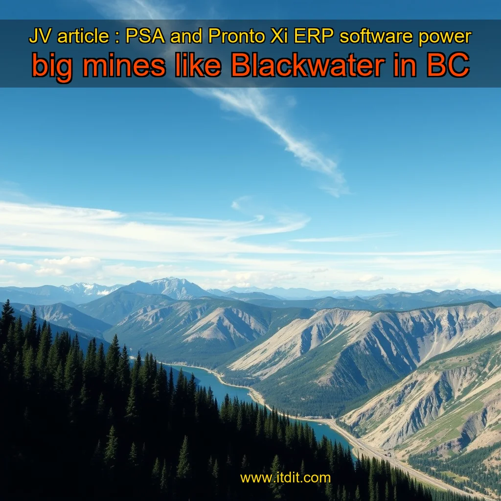 You are currently viewing JV article : PSA and Pronto Xi ERP software power big mines like Blackwater in BC