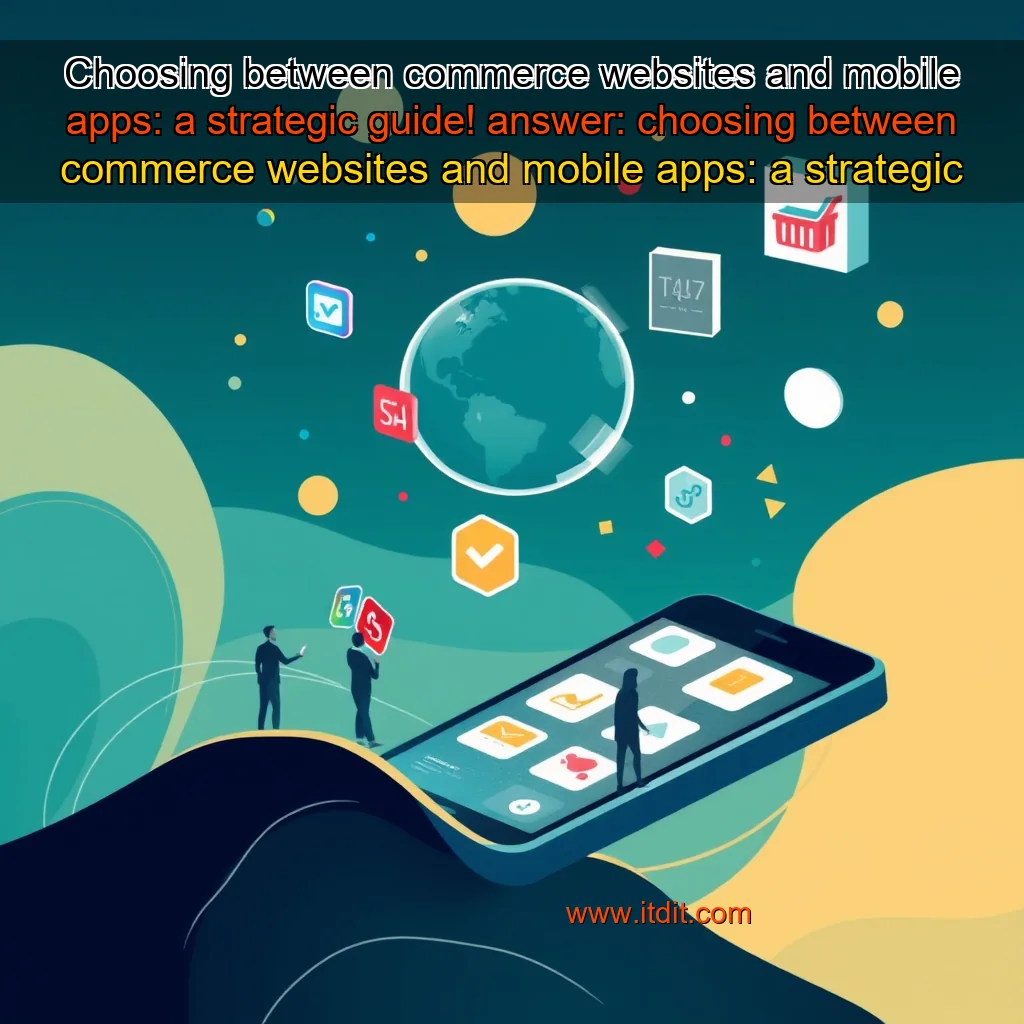 You are currently viewing Choosing between commerce websites and mobile apps: a strategic guide!


 answer: choosing between commerce websites and mobile apps: a strategic guide!