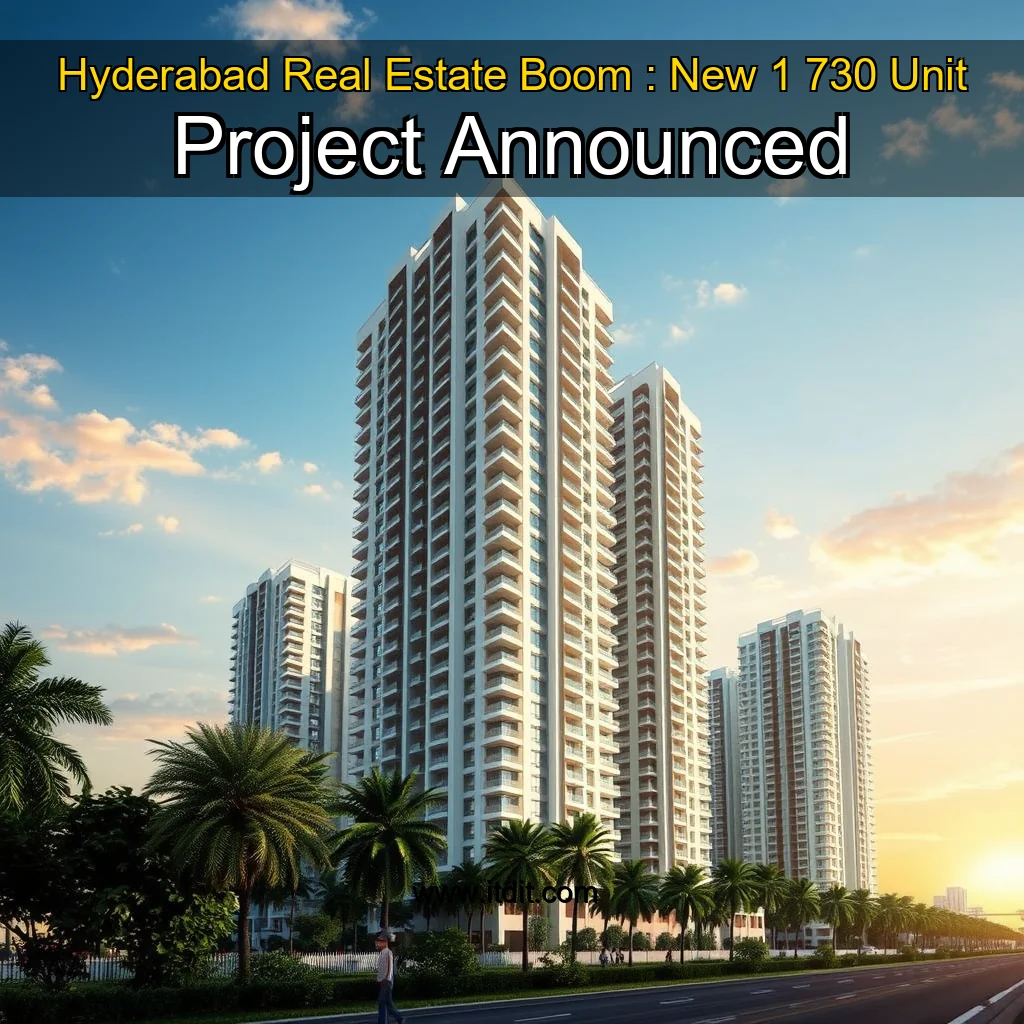 Read more about the article Hyderabad Real Estate Boom : New 1  730  Unit Project Announced