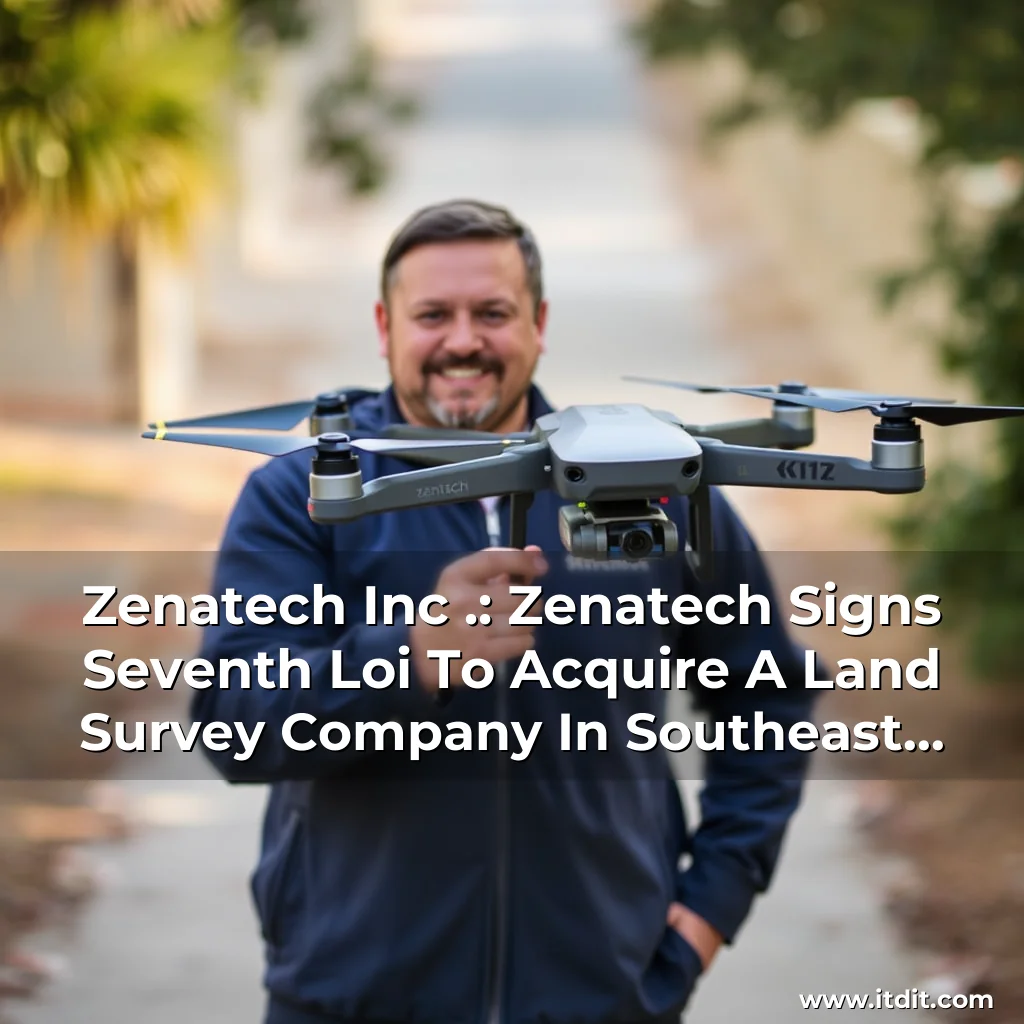 You are currently viewing Zenatech Inc .: Zenatech Signs Seventh Loi To Acquire A Land Survey Company In Southeast Region Contributing To Drone As A Service Strategy!