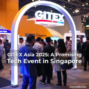 Artistic representation for GITEX Asia 2025: A Promising Tech Event in Singapore